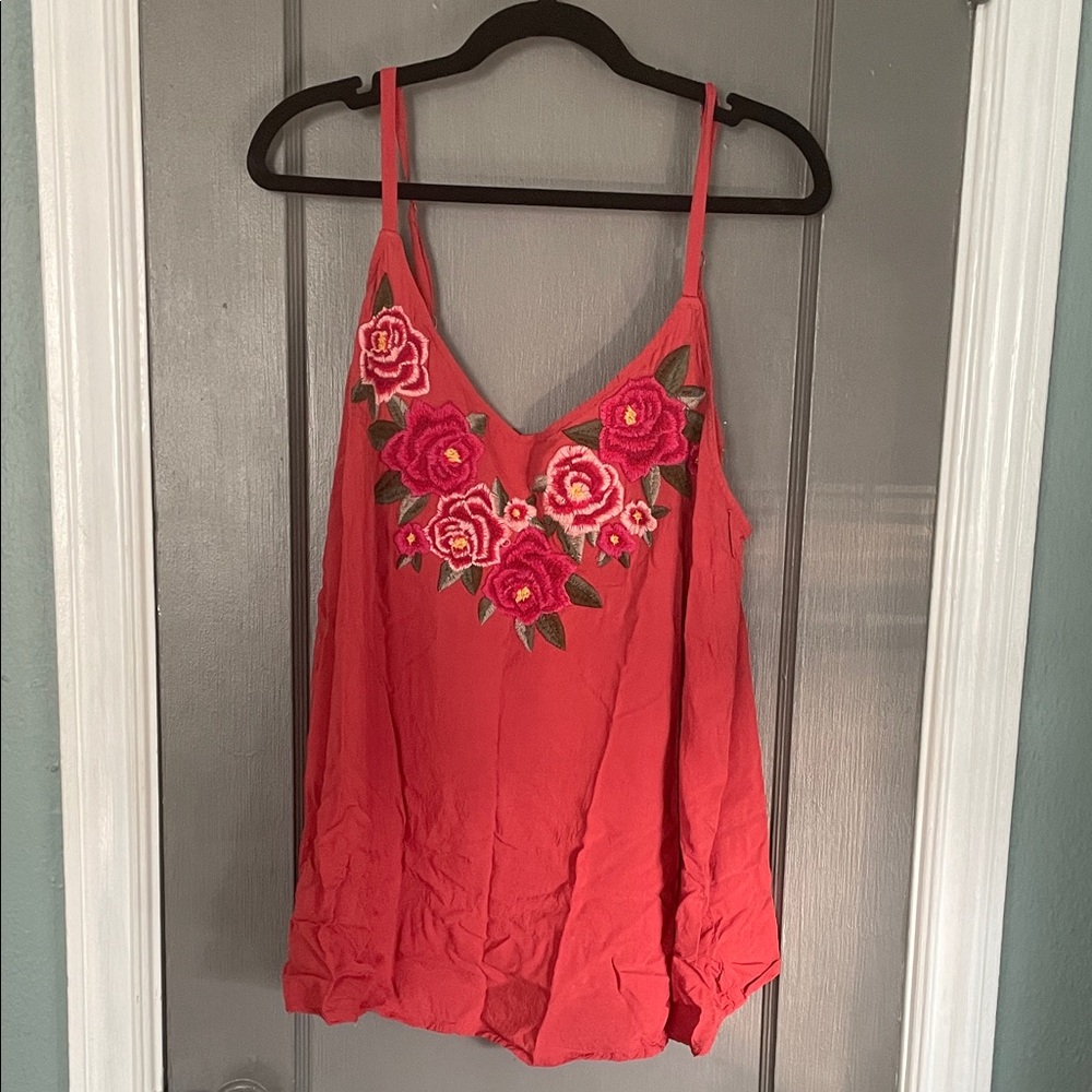 Torrid Crimson Rose Embroidered Camisole